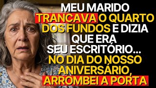 MEU MARIDO TRANCAVA O QUARTO DOS FUNDOS E DIZIA QUE ERA SEU ESCRITÓRIO...  ARROMBEI A PORTA