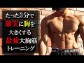 【筋トレ】3分間で確実に大きくなる大胸筋トレーニング【大胸筋】