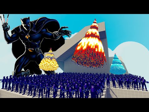 200x BLACK PANTHER vs 4x EVERY GOD - Totally Accurate Battle Simulator TABS