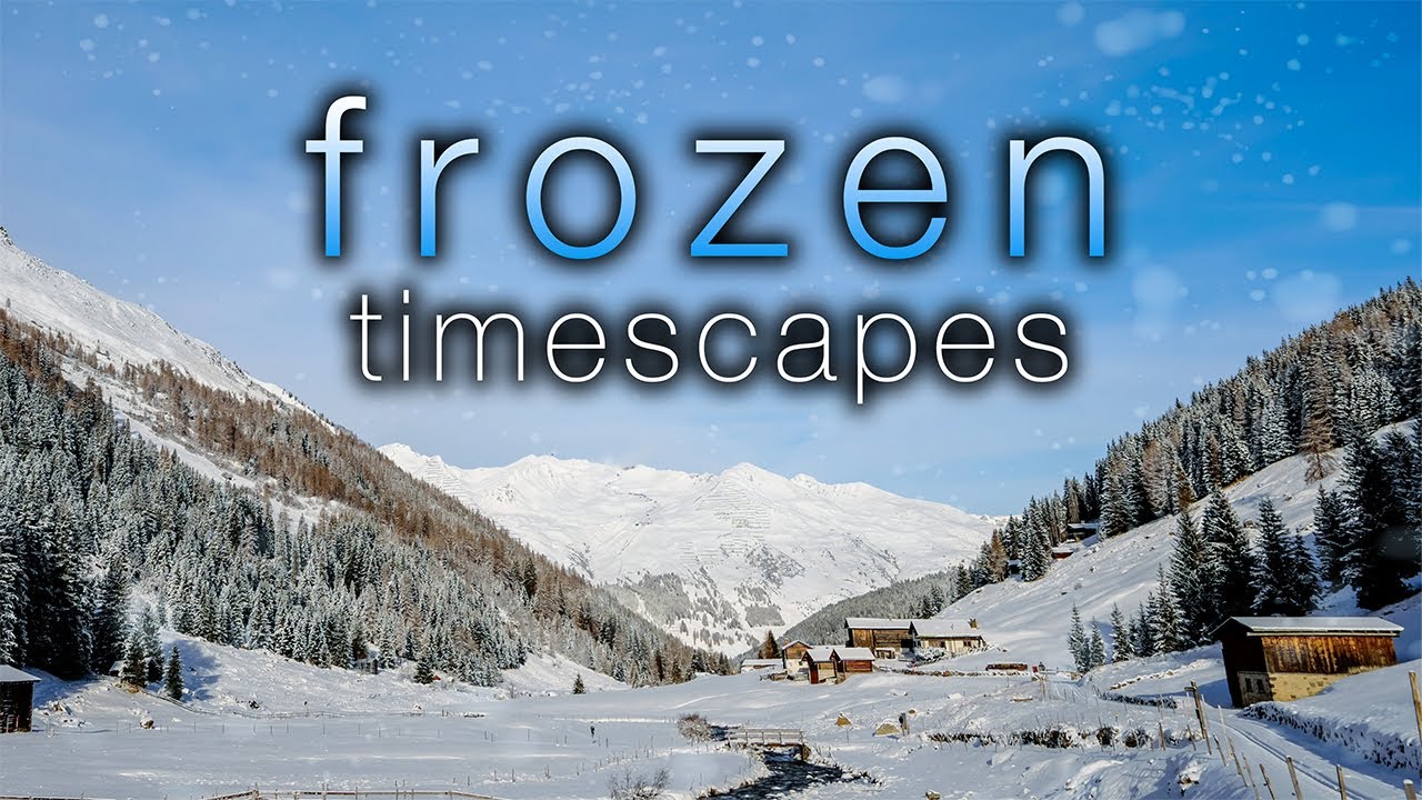 1HR Relaxing 4K Timelapse of Snowy Alps with Piano Music