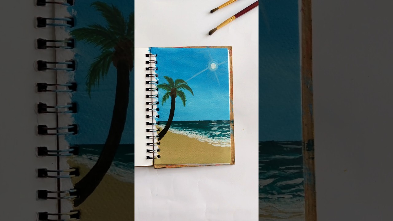 Beach Painting 🎨✨