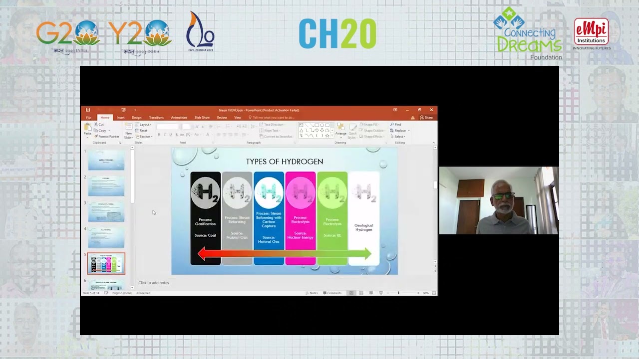 Master Class On Green Hydrogen: Dr. Mansa Nouni & Sourav Kumar Sinha - August 18, 2023 - CH20