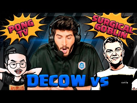 DECOW VS PONG TV E SURGICAL GOBLIN NO PUSH DO CLASH ROYALE?!