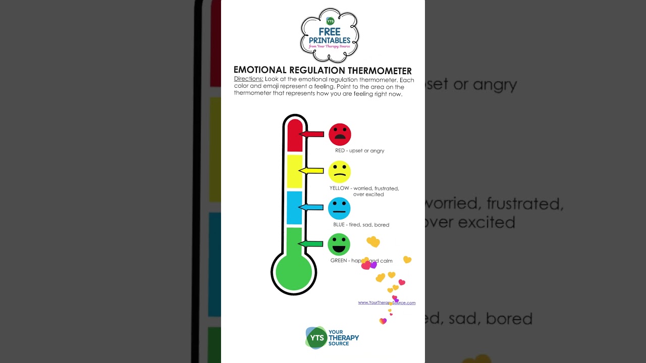 Emotional Regulation FREE Printables from Your Therapy Source