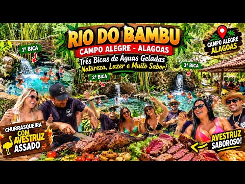 RIO DO BAMBU EM CAMPO ALEGRE AL:3 BICAS DE ÁGUAS CRISTALINA|paraiso em Alagoas 🌿💦