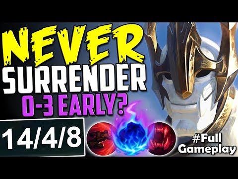 NEVER SURRENDER | 0-3 EARLY?? | New Runes Galio vs Shen TOP | RANKED SEASON 8 Gameplay