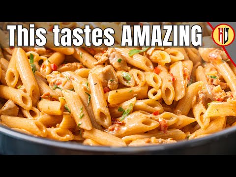 Easy chicken pasta with pink sauce