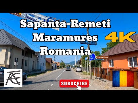 Sapanta, Remeti, Maramures, Romania 4K. Road Trip Through Maramures. Romania's Countryside.