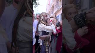 Johnny Depp meets his iconic characters as Ebenezer