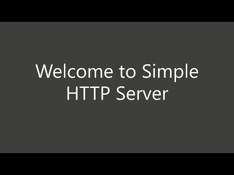 Simple HTTP Server Video