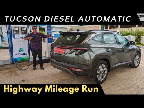 2022 Hyundai Tucson Diesel Automatic Mileage Run || Highway Fuel Economy @ 90 km/h