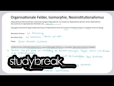 Organisationale Felder, Isomorphie, Neoinstitutionalismus | Organisation