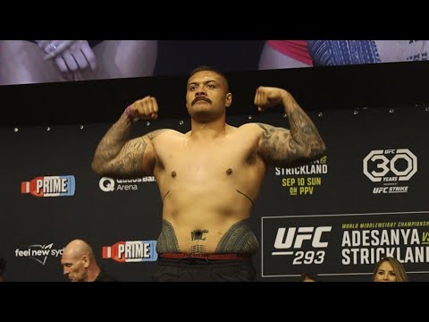 JUSTIN TAFA, TYSON PEDRO, CARLOS ULBERG • CEREMONIAL WEIGH-IN & STARE-DOWNS •  UFC 293