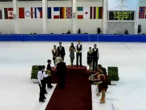 2009 JGP Budapest Medal Ceremony Ice Dance