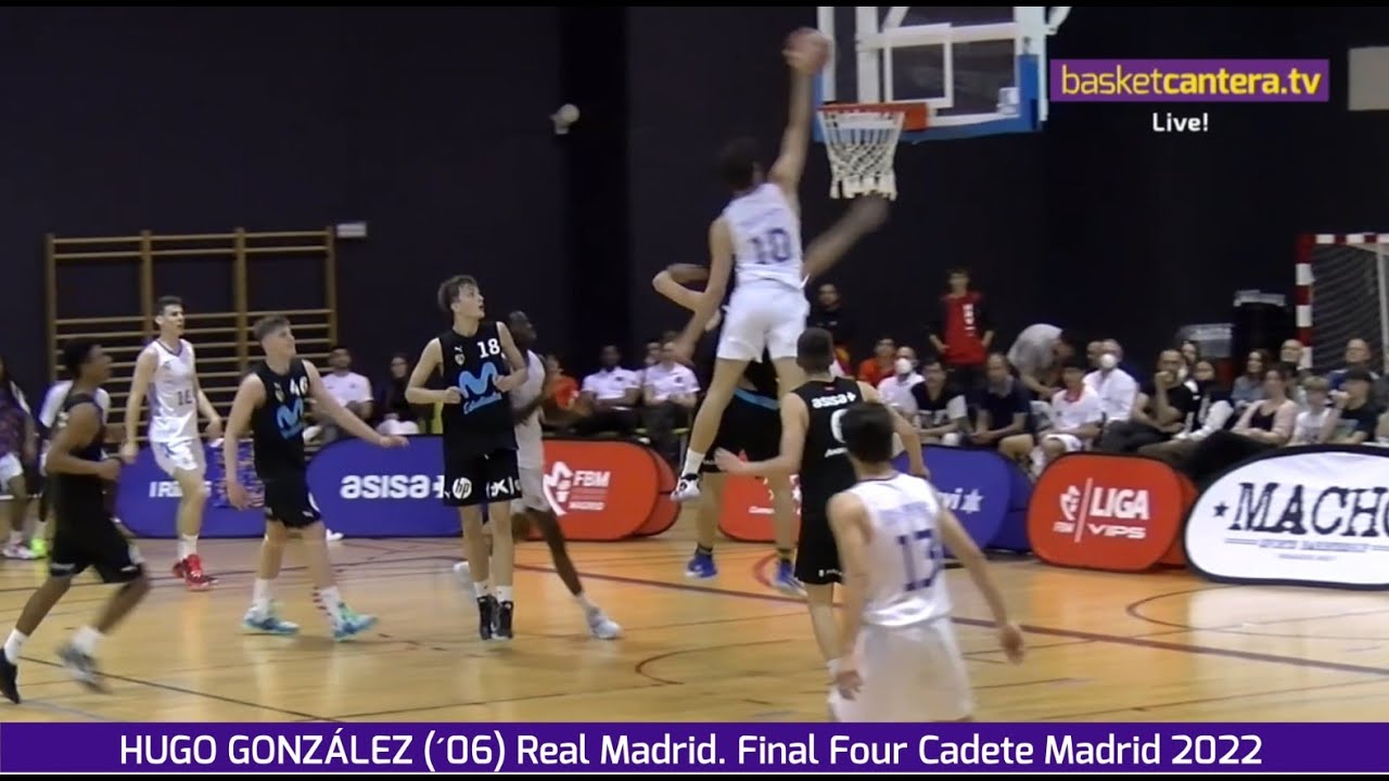 Espectacular mate de HUGO GONZÁLEZ (´06) Real Madrid. Final4 Cadete de Madrid 2022 #BasketCantera.TV