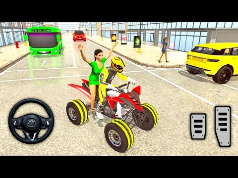 ATV Taxi Driver Simulator 2021 - City Beach Uber Ride - Android Gameplay