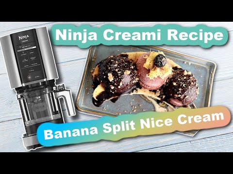 Ninja Cream Healthy Recipe: Easy Banana Split Nice Cream - No Sugar or Dairy!