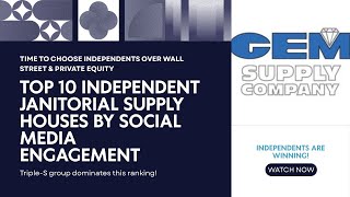 Top 10 Independent Janitorial Supply Houses by Social Media Engagement