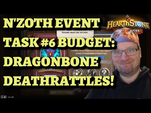 N'Zoth Event Task #6 BUDGET Heroic Dragonbone Golem at least 10 Deathrattles Hearthstone Mercenaries