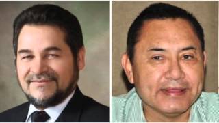 Zavala y Acosta discuten tema de luminarias.