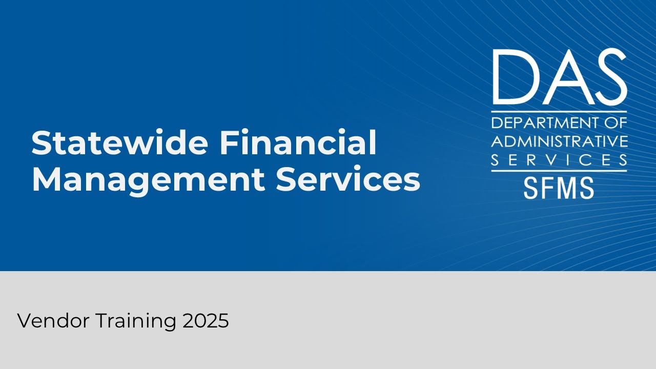 SFMS Vendor Training 2025