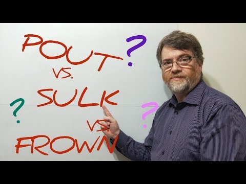 English Tutor Nick P Lesson (396) The Difference Between Pout Sulk and Frown