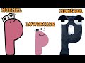 ORIGINAL v s  LOWERCASE v s  MONSTER P Alphabet Lore