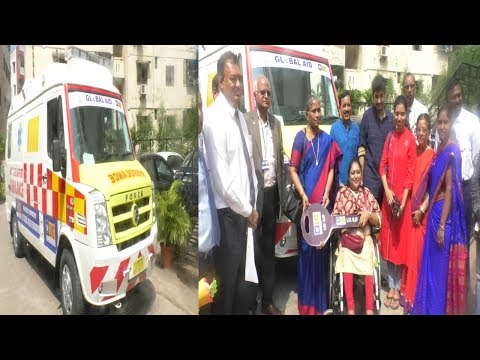 Ambulance Donated to Global Aid by LIC Golden Jubilee Foundation in Visakhapatnam,Vizagvision...