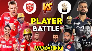 IPL 2023 - PBKS vs RCB Players Battle | Punjab vs Bangalore Comparison | RCB vs PBKS 2023