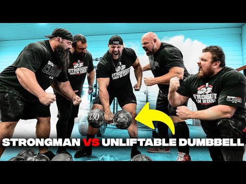 STRONGEST MEN ON EARTH VS UNLIFTABLE DUMBBELL