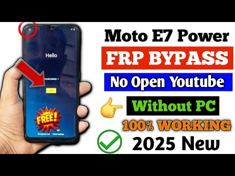 Motorola Moto E7 Power | FRP BYPASS | Without PC | Moto E7 Power Google Account Bypass Without PC ✅️