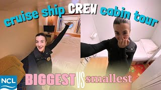 Cruise Ship Crew Cabin tour BIGGEST vs SMALLEST | 🛳️  🌟
