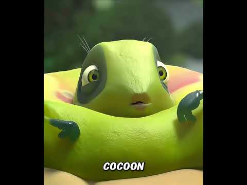 this chubby caterpillar wanted to become a butterfly. #animation #cartoon #funny