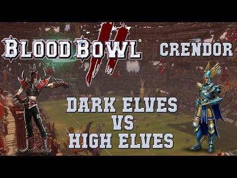 Blood Bowl 2 - Dark Elves (the Sage) vs High Elves (ZombieSnivy) - Crendor League G4