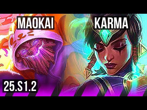 MAOKAI & Vel'Koz vs KARMA & Ezreal (SUP) | KR Master | 25.S1.2