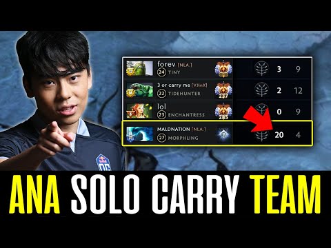 ANA Solo Carry his TEAM with his MORPHLING - COMEBACK! DOTA 2