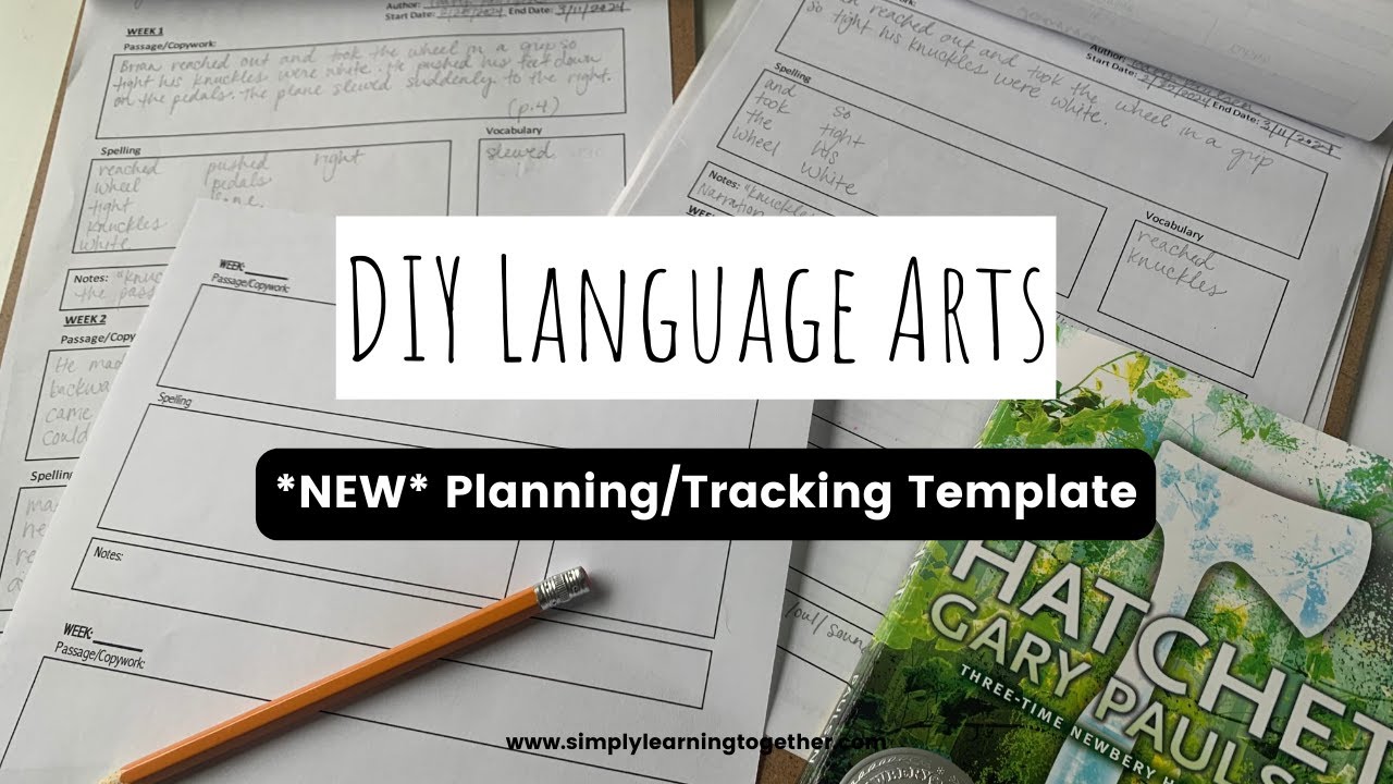 DIY Homeschool Language Arts - NEW Planning/Tracking Template