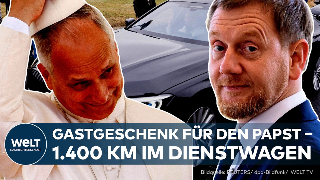 PAPST LEO XIV.: Sachsens Ministerpräsident Kretschmer schickt Stollen auf 1.400-Kilometer-Reise