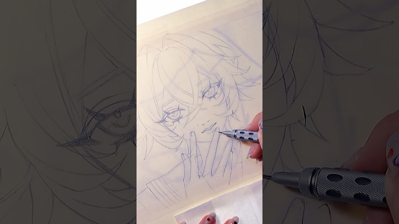 drawing line art with a mechanical pencil #drawwithme