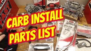 Parts You Need for a Carburetor Install Edelbrock and Holley