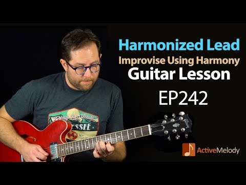 How to use harmonized leads when improvising on guitar. Country Guitar Lesson - EP242