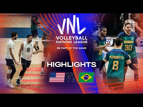 🇺🇸 USA vs. 🇧🇷 BRA - Highlights Week 1 | Men's VNL 2023