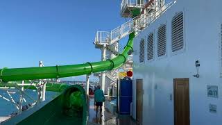 Green Thunder waterslide onboard the Carnival Legend Cruise Ship
