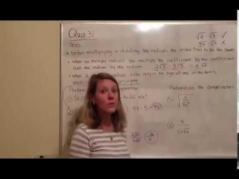 Abeka Algebra 2 Quiz 31
