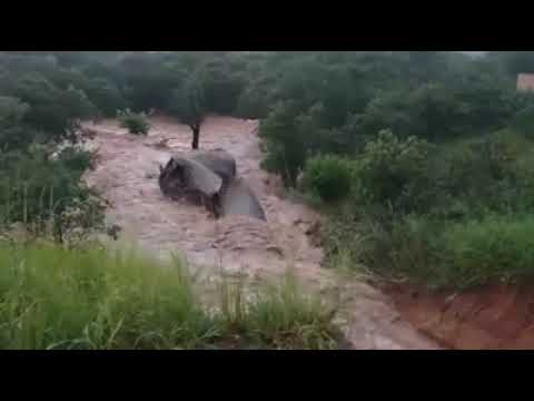 No way through. Bridge in Mpika washed away