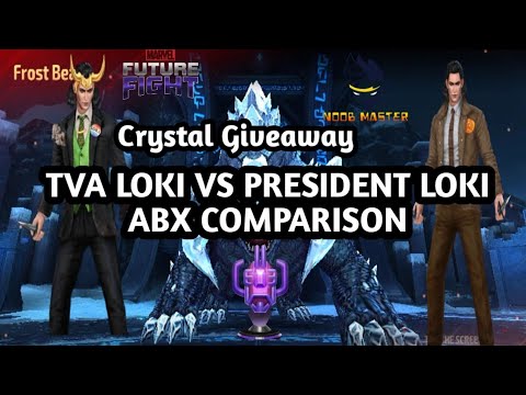 TVA Loki Vs President Loki Abx Comparison Crystal Giveaway | Noobmaster | Marvel Future Fight