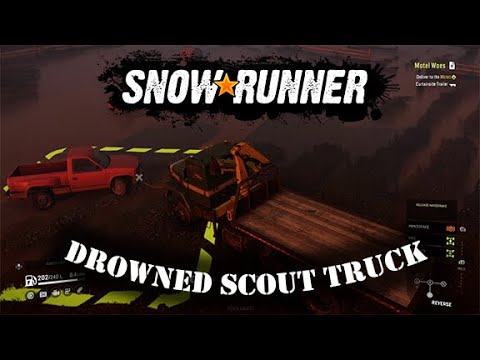 SnowRunner Walkthrough - Drowned Scout Truck