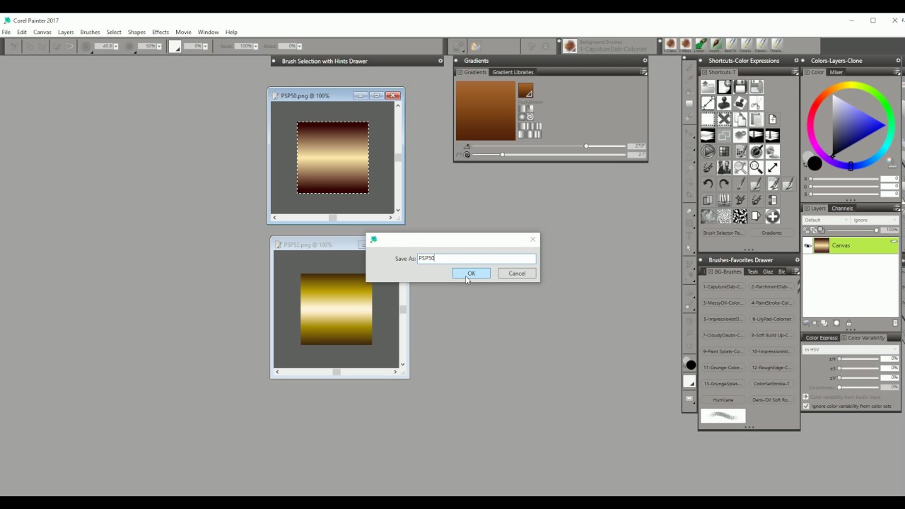 Capturing Gradients in Corel Painter