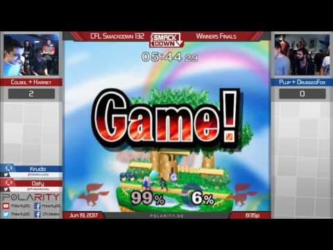 CFL Smackdown 132 Melee - Colbol + Harriet vs Plup + Druggedfox - Doubles Winners Finals