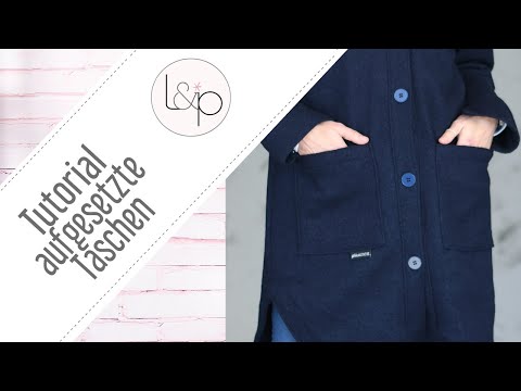 Tutorial Nähanleitung aufgesetzte Taschen nähen - nachträglich Taschen in Kleidungsstücke einsetzen